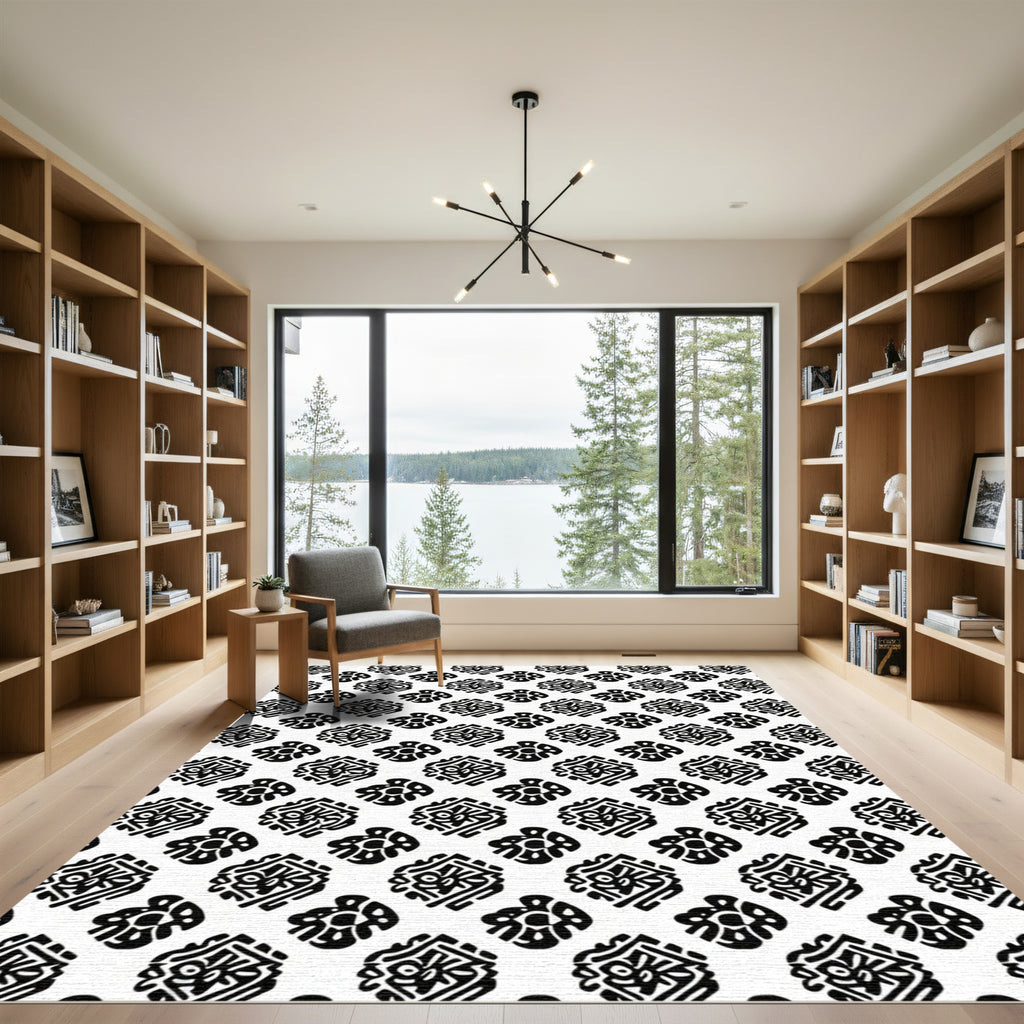 Bold Tribal Diamond and Circle Rug