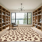 Brown Leopard Spot Splash Rug