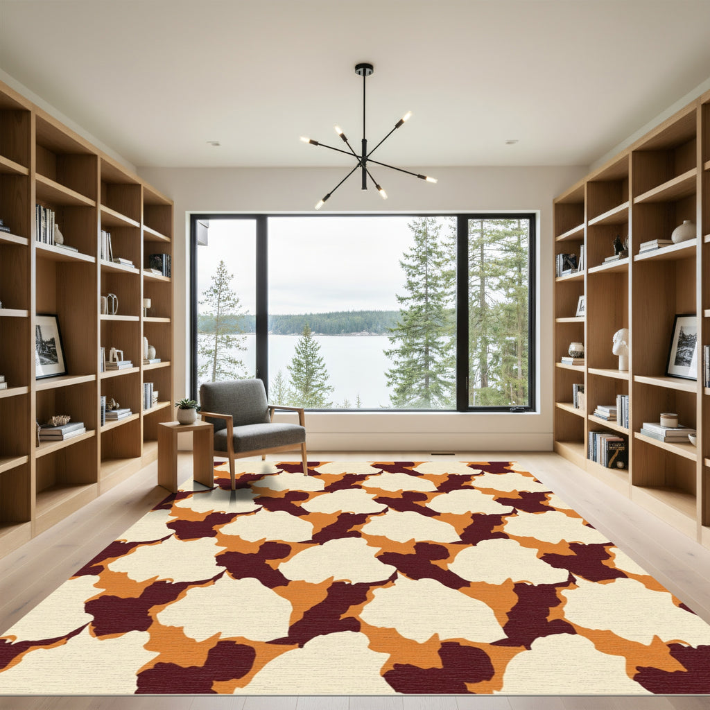 Earthy Tones Organic Camouflage Rug