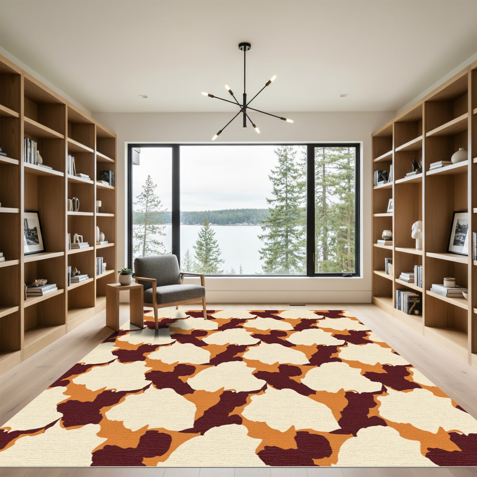 Earthy Tones Organic Camouflage Rug