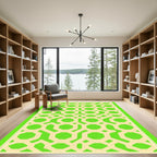 Bold Geometric Octagon Lattice Rug
