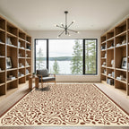 Organic Brown Swirl Dot All Over Rug