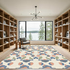 Nautical Abstract Organic Shapes Rug