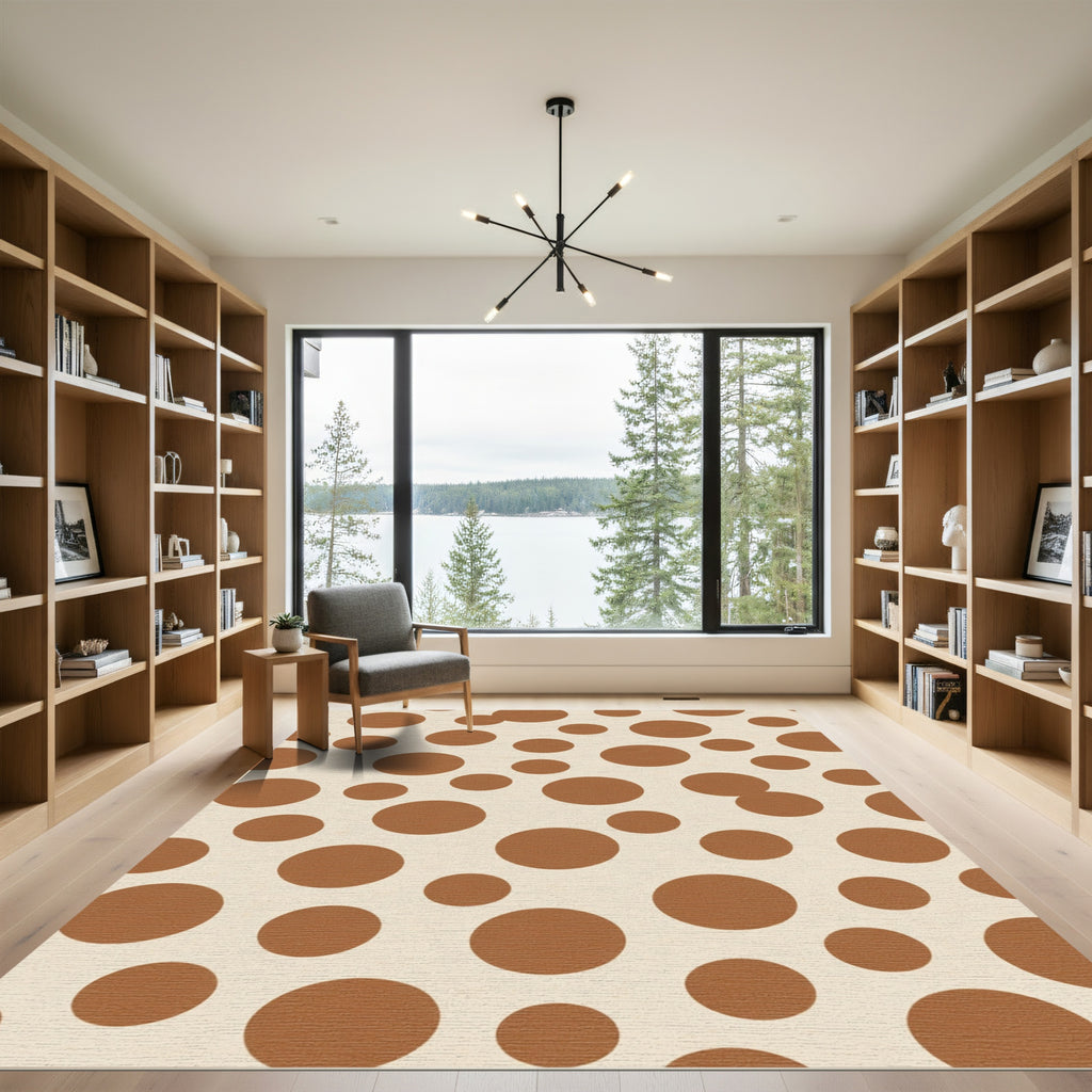 Terra Cotta Polka Dot Collection Rug