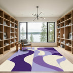 Amethyst Wave Abstract Curves Rug
