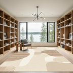 Neutral Abstract Organic Shapes Rug