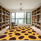 Amber Ocher Spotted Animal Print Rug