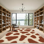 Brown Tan Animal Spots Rug