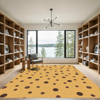 Golden Brown Polka Dot Classic Rug