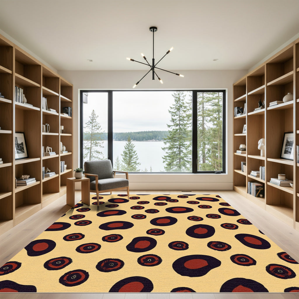 Bold Terra Cotta Spotty Bloom Rug