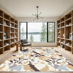Earthy Abstract Organic Flow Rug