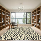 Cream Black Spots Scatter Rug
