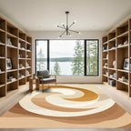 Warm Earth Tones Swirl Rug