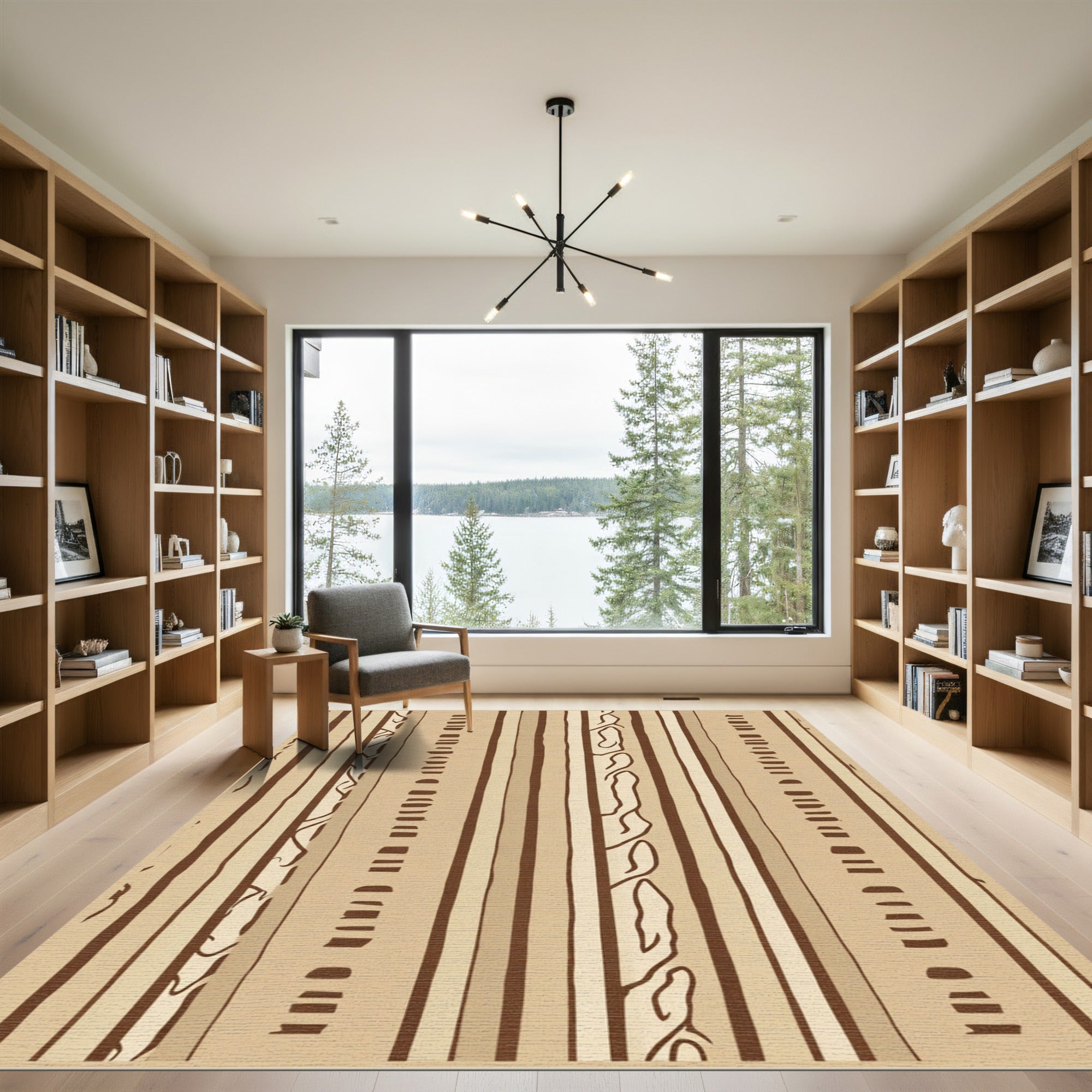 Earthy Stripes Organic Textures Rug