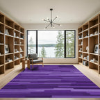 Amethyst Hues Horizontal Line Rug
