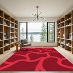 Crimson Red Organic Interlock Rug