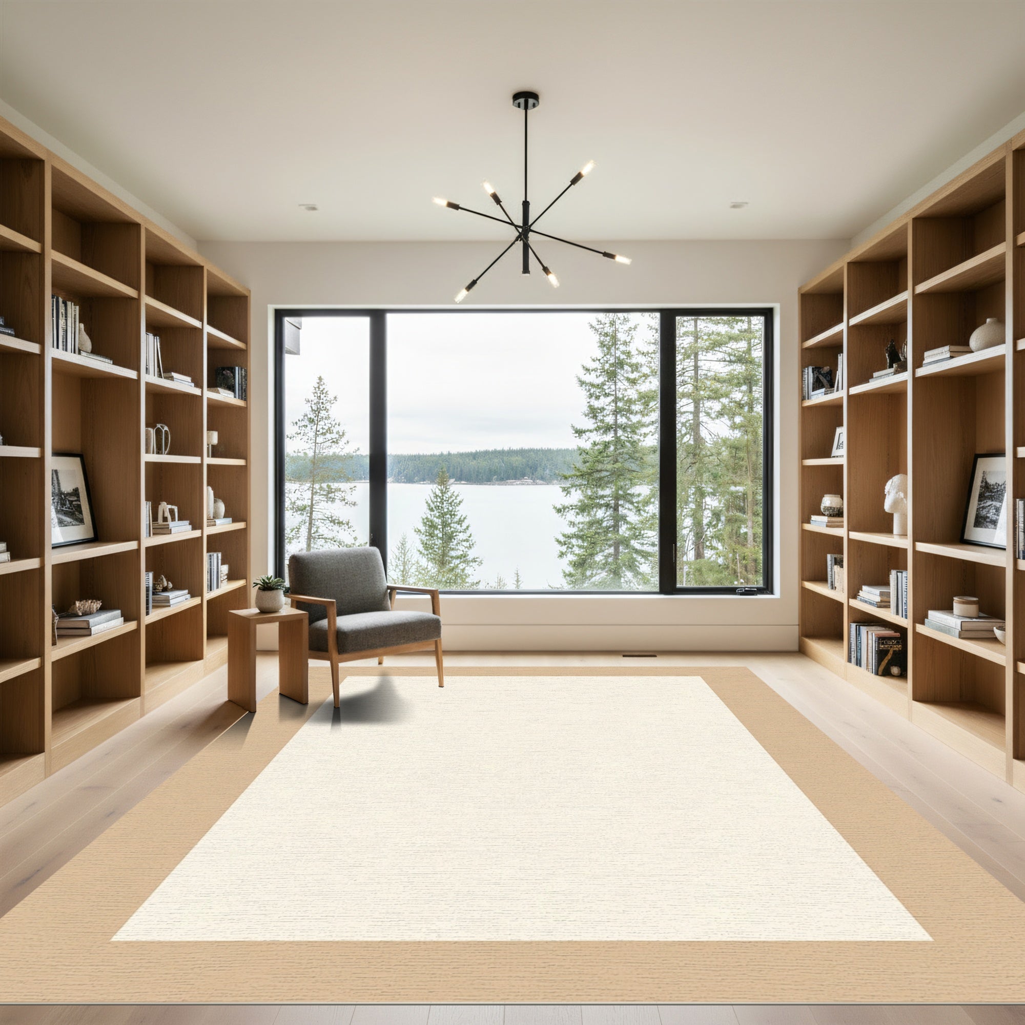 Neutral Cream Subtle Texture Rug