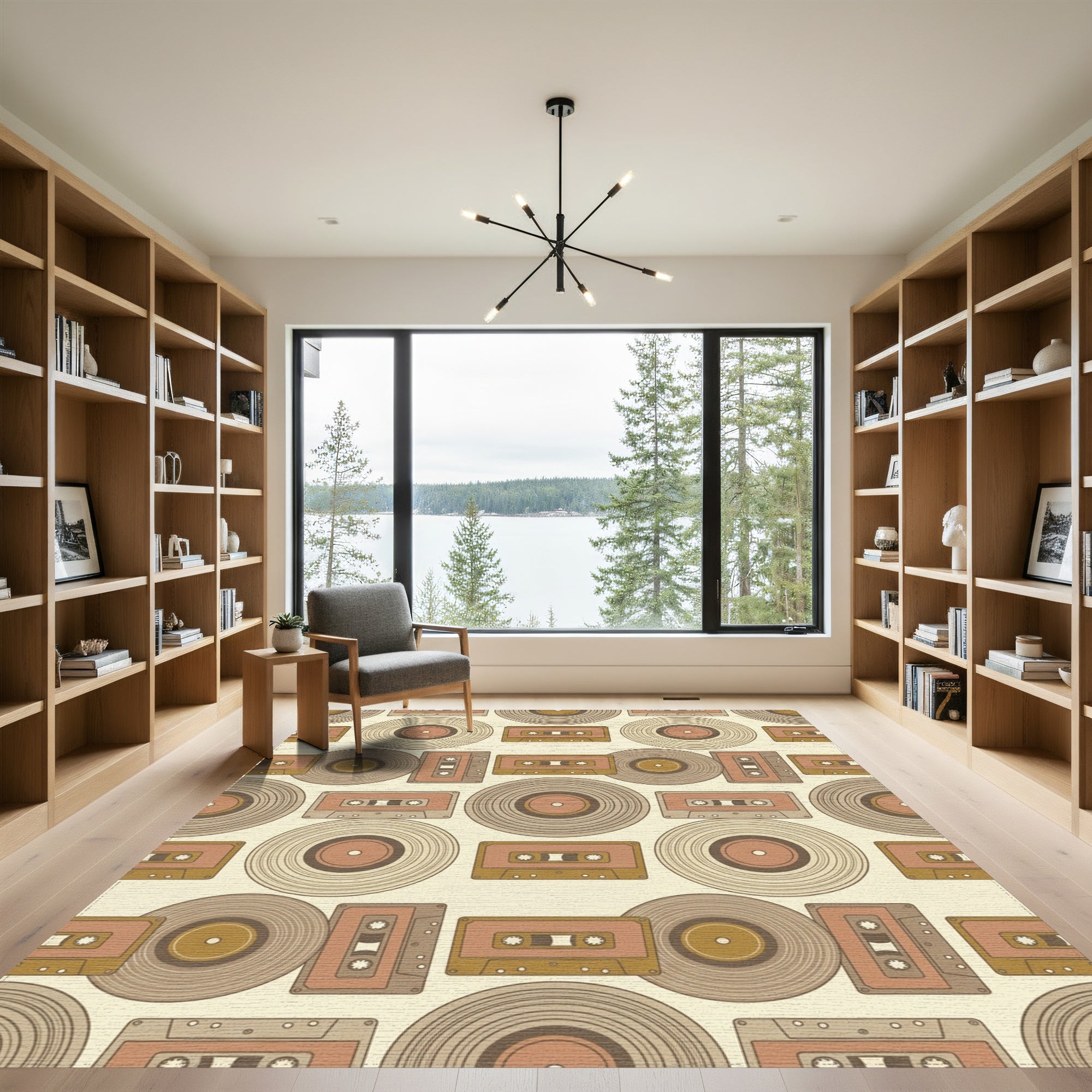 Retro Vinyl Cassette Repeat Rug