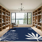 Deep Blue Ocean Fish Coral Rug