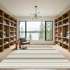 Neutral Tones Horizontal Stripe Rug