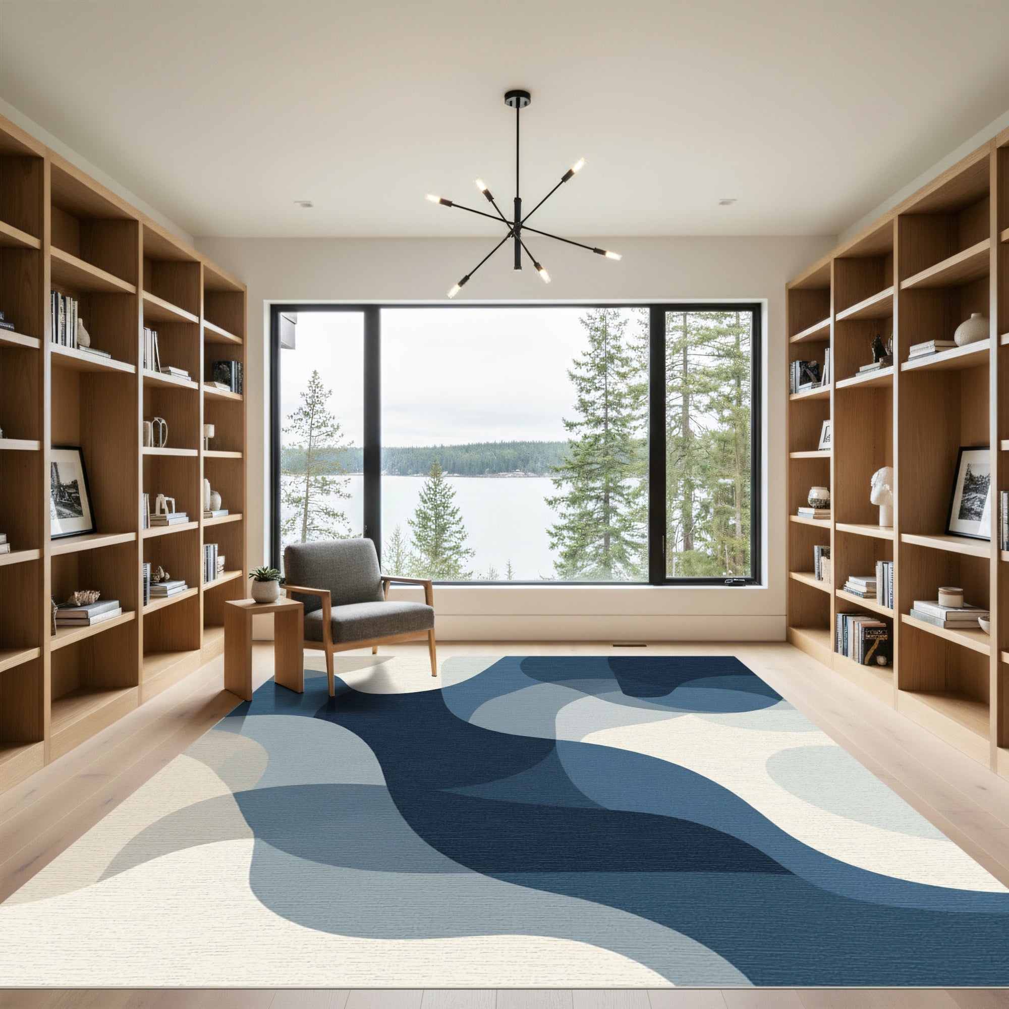 Oceanic Fluid Shapes Rug