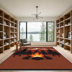 Fireside Bears Mountain Camp Bonfire Rug