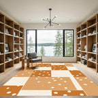 Terracotta Polka Dot Checkerboard Rug