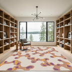 Abstract Organic Coral Shape Rug
