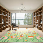 Whimsical Fox Garden Butterfly Ballet Rug