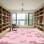 Pink Bows All Over Rug