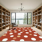 Terra Cotta White Dot Scatter Rug