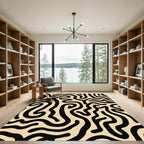 Bold Black Natural Curve Rug