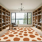 Terracotta Spotted Organic Forms Rug
