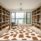 Terra Cotta Scattered Rectangles Rug