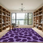 Purple Lavender Abstract Irregular Shapes Rug