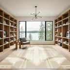 Neutral Gradient Geometric Stripe Rug
