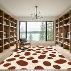 Brown Ochre Organic Dot Rug