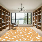 Terracotta White Speckled Brushstroke Rug
