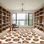 Chic Brown Leopard Spots Rug