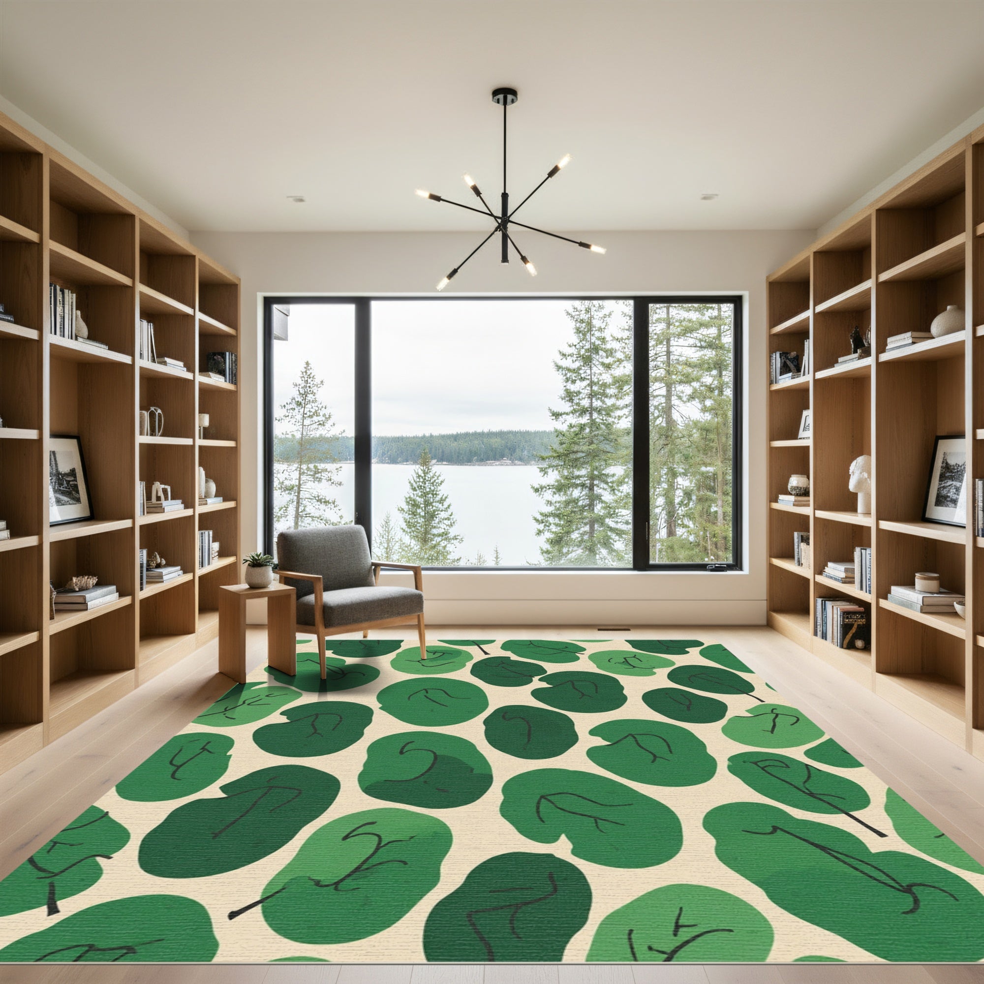 Green Leafy Backdrop Rug