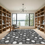 Gray and White Speckled Orb Arrangement Rug