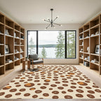 Brown Tan Spot Animal Print Rug