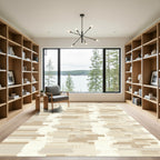 Neutral Geometric Shattered Blocks Rug