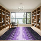 Gradient Purple Plaid Lattice Rug
