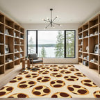 Beige Chocolate Chip Cookie Scatter Rug