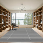 Modern Gray Subtle Stripe Rug