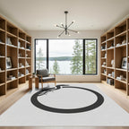 Black Ouroboros Circular Serpent Rug