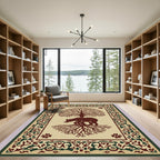 Earthy Tree Bear Root Border Rug