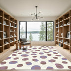 Mottled Lavender and Taupe Gumballs Rug