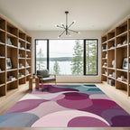Crimson Purple Abstract Organic Woven Rug